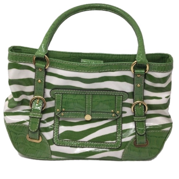 ANTONIO MELANI Handbags - Antonio Melani Green Zebra Print